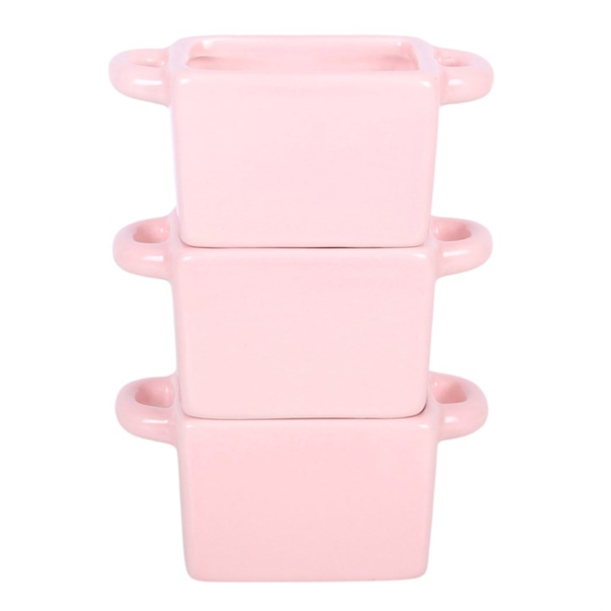 Set of 3 Pink Snack Bowls