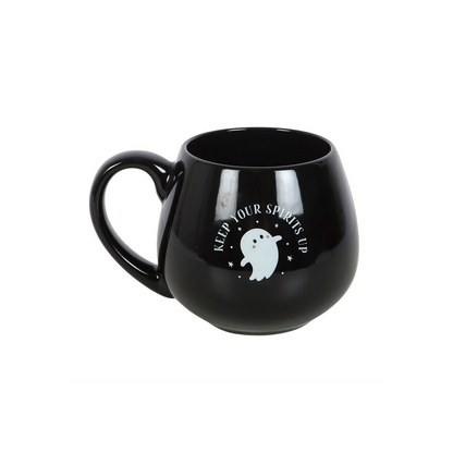 Keep Your Spirits Up Rounded Ghost Mug