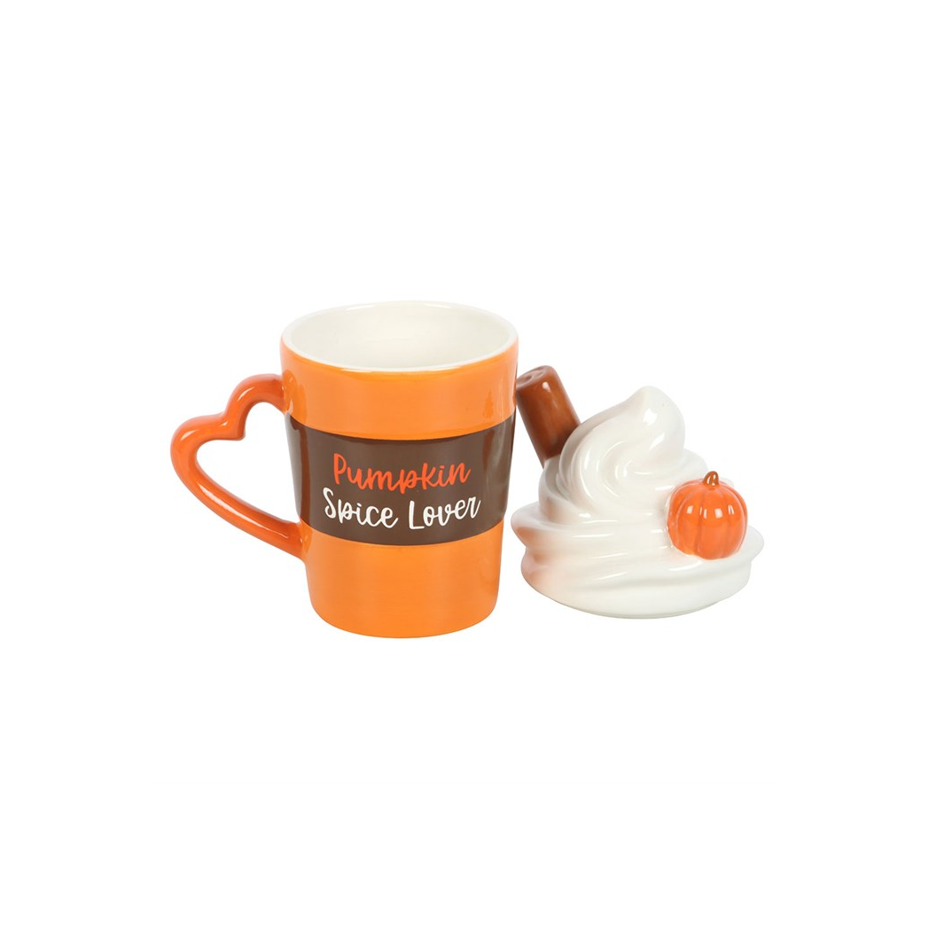 Pumpkin Spice Latte Shaped Lidded Mug