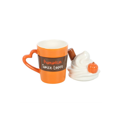 Pumpkin Spice Latte Shaped Lidded Mug