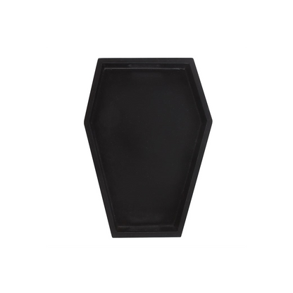 Plain Black Coffin Trinket Tray