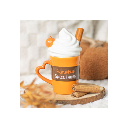 Pumpkin Spice Latte Shaped Lidded Mug