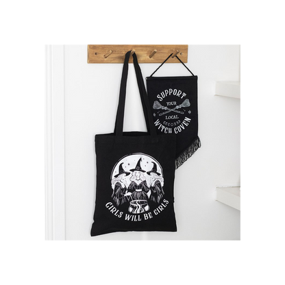 Girls Will Be Girls Witchy Polycotton Tote Bag