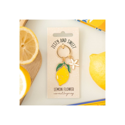 Lemon Flower Keyring