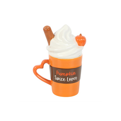 Pumpkin Spice Latte Shaped Lidded Mug