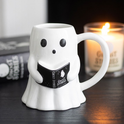 white ghost mug