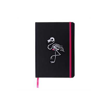 Flamin-goth A5 Notebook with Patch and Sticker Sheet
