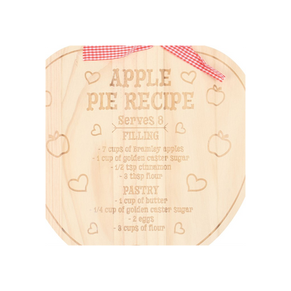 Apple Pie Recipe Serving Board