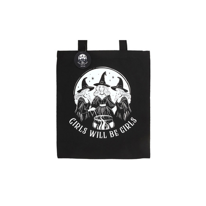 Girls Will Be Girls Witchy Polycotton Tote Bag