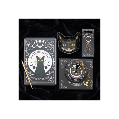 Magick Black Cat Face Trinket Dish