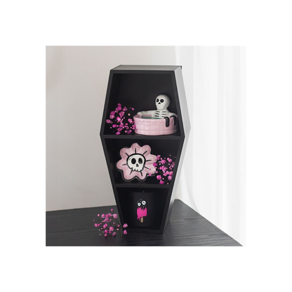 Small Black Coffin Shelf