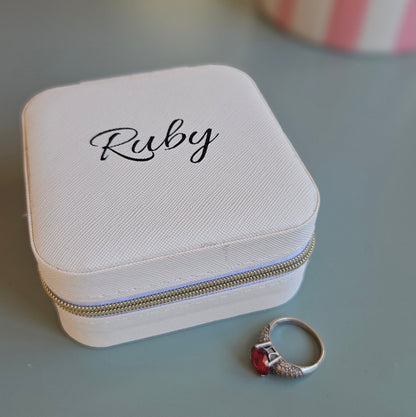 Personalised travel jewellery box