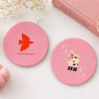 Cute Pink Drinks Coaster