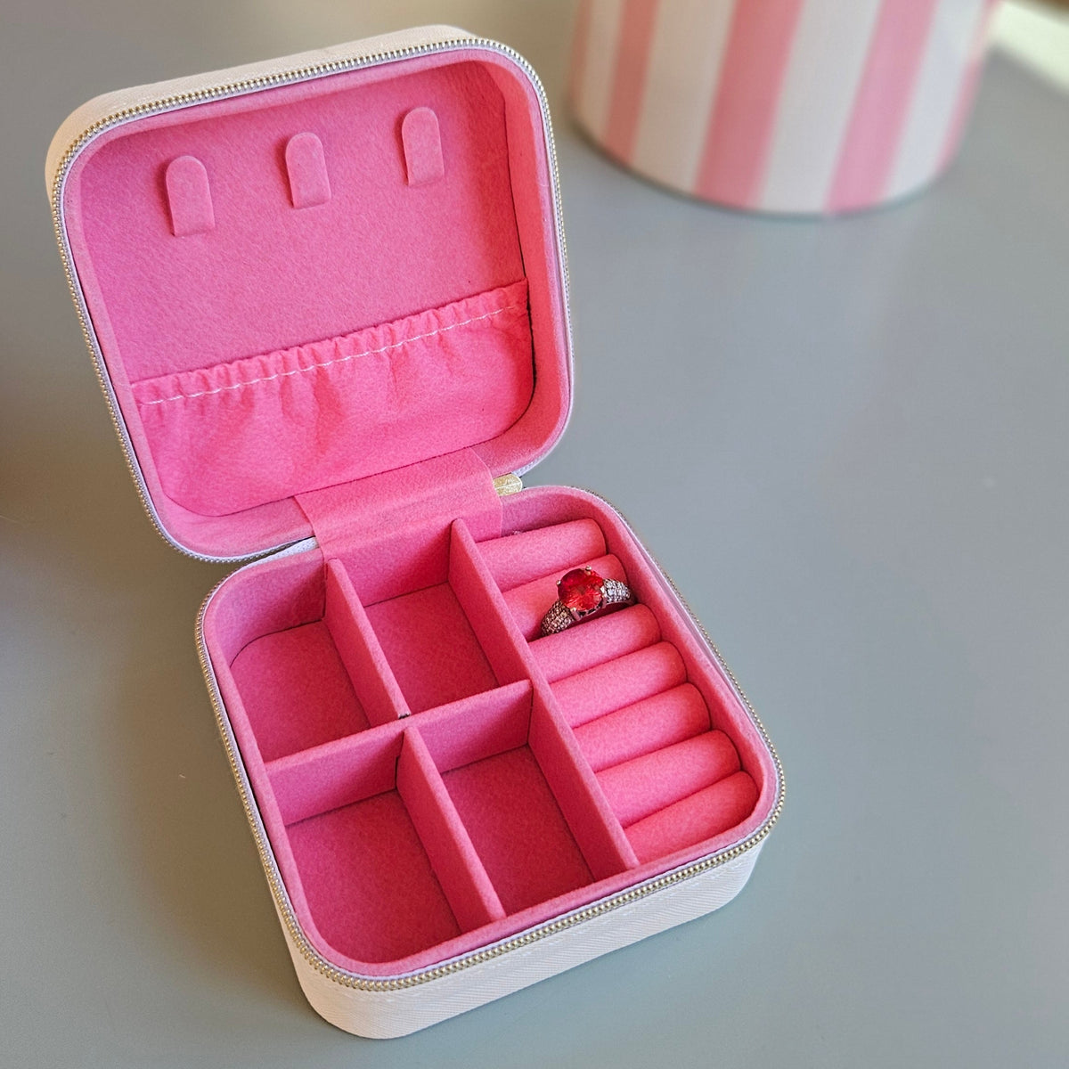 Personalised travel jewellery box