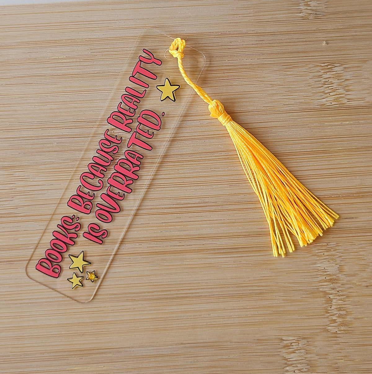 Funny Book Lover Bookmark | Books Because Reality Is Overrated Bookmark | Free Delivery