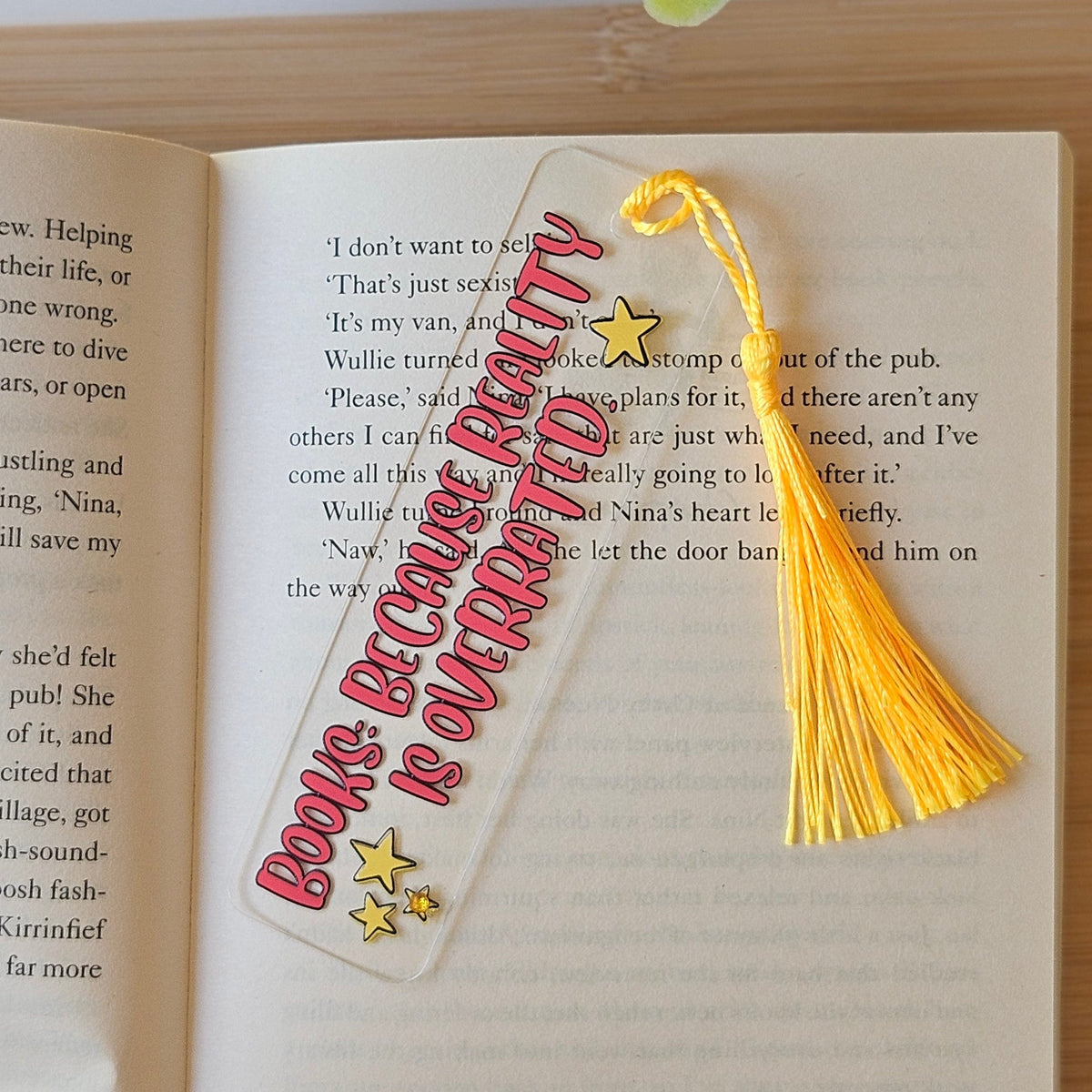 Funny Book Lover Bookmark | Books Because Reality Is Overrated Bookmark | Free Delivery